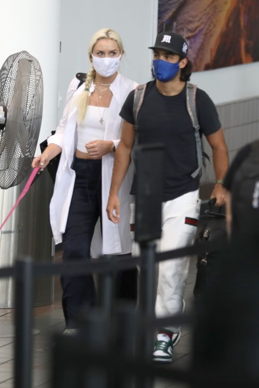 LINDSEY VONN at LAX Airport in Los Angeles 08/24/2021