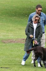 LISA ARMSTRONG Out with New Boyfriend and Dog in West London 08/08/2021
