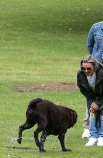 LISA ARMSTRONG Out with New Boyfriend and Dog in West London 08/08/2021