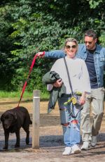 LISA ARMSTRONG Out with New Boyfriend and Dog in West London 08/08/2021