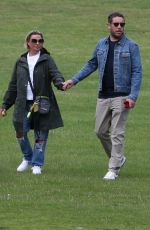 LISA ARMSTRONG Out with New Boyfriend and Dog in West London 08/08/2021