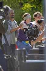 LIZA KOSHY on the Set of Players at Yankee Stadium in Bronx 08/24/2021