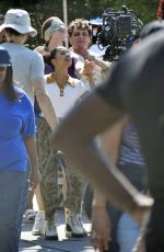 LIZA KOSHY on the Set of Players at Yankee Stadium in Bronx 08/24/2021
