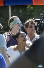 LIZA KOSHY on the Set of Players at Yankee Stadium in Bronx 08/24/2021