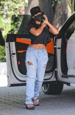 LORI HARVEY Arrives at Sunset Tower Hotel in Los Angeles 08/17/2021