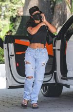 LORI HARVEY Arrives at Sunset Tower Hotel in Los Angeles 08/17/2021