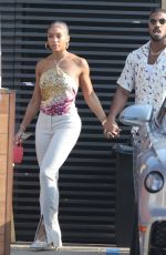 LORI HARVEY at Nobu Restaurant in Malibu 08/22/2021