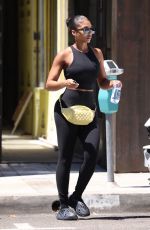 LORI HARVEY heading to Gym in West Hollywood 08/03/2021