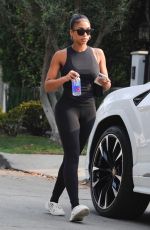 LORI HARVEY Heading to Pilates Class in Los Angeles 08/17/2021