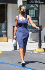 LORI HARVEY Shopping at Saks Fifth Avenue in Beverly Hills 08/05/2021