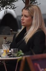 LOTTIE MOSS and Blithe Saxon Out for Lunch at a Restaurant in Notting Hill 08/17/2021