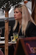 LOTTIE MOSS and Blithe Saxon Out for Lunch at a Restaurant in Notting Hill 08/17/2021