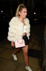 LUCINDA STRAFFORD Arrives at Rosso Restaurant in Manchester 08/04/2021