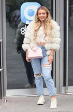 LUCINDA STRAFFORD in Ripped Denim at Capital Radio in London 08/03/2021