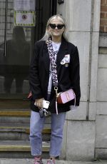 LUCY FALLON Arrives at SkinHQ in Manchester 08/10/2021