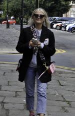 LUCY FALLON Arrives at SkinHQ in Manchester 08/10/2021