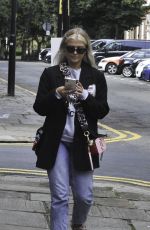 LUCY FALLON Arrives at SkinHQ in Manchester 08/10/2021