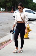LUCY HALE Arrives at Pilates Class in Studio City 08/19/2021