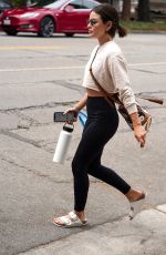 LUCY HALE Arrives at Pilates Class in Studio City 08/19/2021