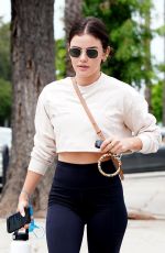 LUCY HALE Arrives at Pilates Class in Studio City 08/19/2021