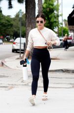 LUCY HALE Arrives at Pilates Class in Studio City 08/19/2021
