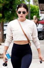 LUCY HALE Arrives at Pilates Class in Studio City 08/19/2021