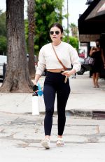 LUCY HALE Arrives at Pilates Class in Studio City 08/19/2021