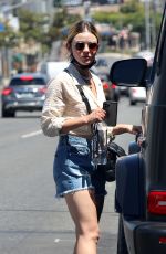 LUCY HALE in Denim Shorts Out in Los Angeles 07/31/2021