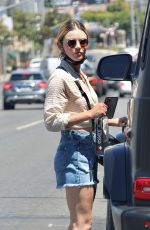 LUCY HALE in Denim Shorts Out in Los Angeles 07/31/2021