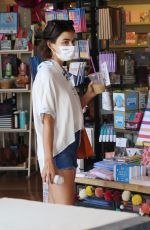 LUCY HALE in Denim Shorts Out Shopping in Los Angeles 08/08/2021