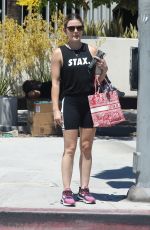 LUCY HALE Out and About in Studio City 08/02/2021