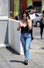 LUCY HALE Out for Iced Coffee in Los Angeles 08/30/2021