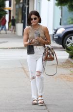 LUCY HALE Out in Beverly Hills 08/11/2021