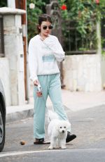 LUCY HALE Out with Her Dog in Los Angeles 08/22/2021