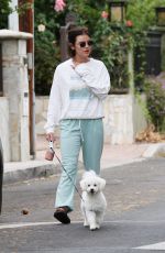 LUCY HALE Out with Her Dog in Los Angeles 08/22/2021