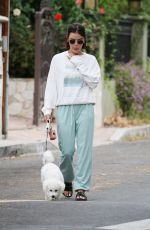 LUCY HALE Out with Her Dog in Los Angeles 08/22/2021