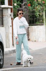 LUCY HALE Out with Her Dog in Los Angeles 08/22/2021