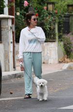 LUCY HALE Out with Her Dog in Los Angeles 08/22/2021