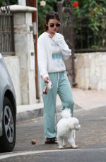 LUCY HALE Out with Her Dogs in Los Angeles 08/22/2021