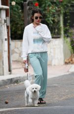 LUCY HALE Out with Her Dogs in Los Angeles 08/22/2021