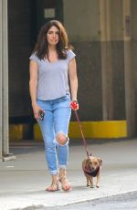 LYNDA LOPEZ Out wuth Her Dog in New York 08/26/2021