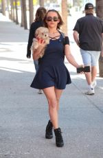 MARIA JADE Out with Her Dog in Miami 08/12/2021