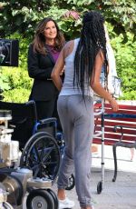MARISKA HARGITAY on the Set of Law and Order: Special Victims Unit in Hudson River Park 08/25/2021