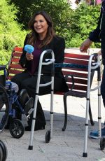 MARISKA HARGITAY on the Set of Law and Order: Special Victims Unit in Hudson River Park 08/25/2021