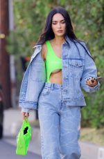 MEGAN FOX in Double Denim Out in Brentwood 08/29/2021