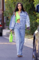 MEGAN FOX in Double Denim Out in Brentwood 08/29/2021