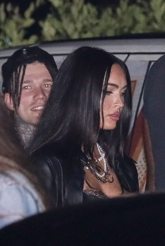 MEGAN FOX Out for Dinner with Friends in Malibu 08/18/2021