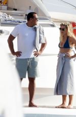 MELANIE COLLINS in Bikini and Alex Rodriguez on Vacation in Ibiza 07/29/2021