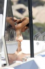 MICHELLE RODRIGUEZ and RAFFAELLA ZARDO in Bikini at a Yacht in Sardinia 08/25/2021