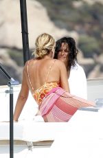 MICHELLE RODRIGUEZ and RAFFAELLA ZARDO in Bikini at a Yacht in Sardinia 08/25/2021